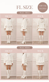 モデル：158cm/163cm（着用サイズ：F-L　着用カラー：WHT）