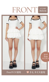 モデル：163cm（着用サイズ：FREE/F-L　着用カラー：WHT）