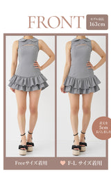 モデル：163cm（着用サイズ：FREE/F-L　着用カラー：GRY）
