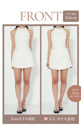 モデル：163cm（着用サイズ：FREE/F-L　着用カラー：WHT）