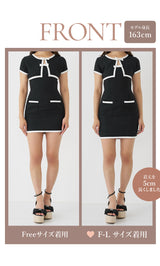 モデル：163cm（着用サイズ：FREE/F-L　着用カラー：BLK）