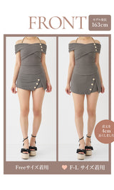 モデル：163cm（着用サイズ：FREE/F-L　着用カラー：GRY）