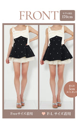 モデル：170cm（着用サイズ：FREE/F-L　着用カラー：BLK）