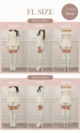 モデル：158cm/163cm（着用サイズ：F-L　着用カラー：WHT）