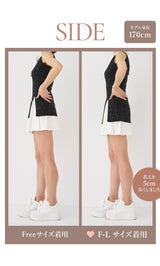 モデル：170cm（着用サイズ：FREE/F-L　着用カラー：BLK）