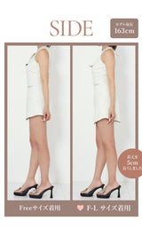 モデル：163cm（着用サイズ：FREE/F-L　着用カラー：WHT）