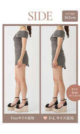 モデル：163cm（着用サイズ：FREE/F-L　着用カラー：GRY）