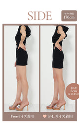 モデル：170cm（着用サイズ：FREE/F-L　着用カラー：BLK）