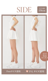 モデル：170cm（着用サイズ：FREE/F-L　着用カラー：WHT）