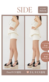 モデル：163cm（着用サイズ：FREE/F-L　着用カラー：IVO）