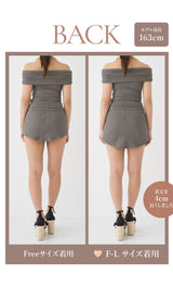 モデル：163cm（着用サイズ：FREE/F-L　着用カラー：GRY）