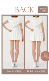 モデル：170cm（着用サイズ：FREE/F-L　着用カラー：WHT）