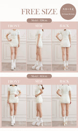 モデル：158cm/163cm（着用サイズ：FREE　着用カラー：WHT）