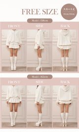 モデル：158cm/163cm（着用サイズ：FREE　着用カラー：WHT）