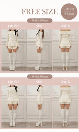 モデル：158cm/163cm（着用サイズ：FREE　着用カラー：WHT）