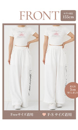 モデル：155cm（着用サイズ：F-S/FREE　着用カラー：WHT）