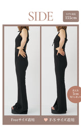 モデル：155cm（着用サイズ：F-S/FREE　着用カラー：BLK）