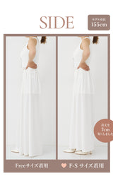 モデル：155cm（着用サイズ：F-S/FREE　着用カラー：WHT）
