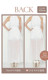 モデル：155cm（着用サイズ：F-S/FREE　着用カラー：WHT）