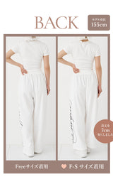 モデル：155cm（着用サイズ：F-S/FREE　着用カラー：WHT）