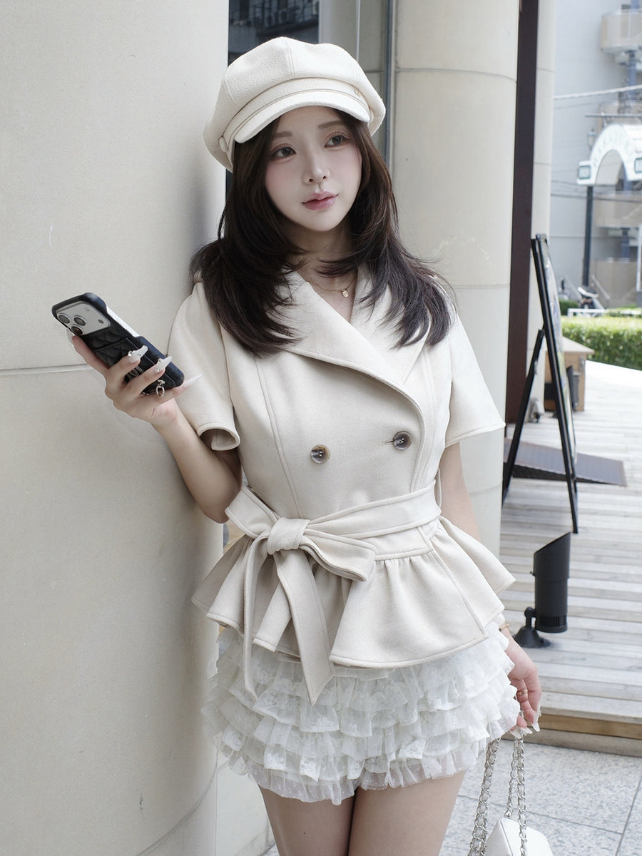 モデル：158cm（着用サイズ：FREE　着用カラー：IVO）