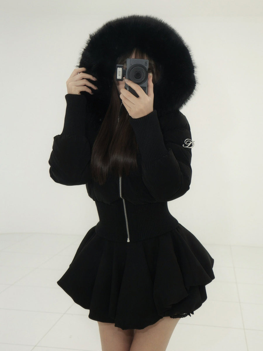 モデル：161cm（着用サイズ：S　着用カラー：BLK）