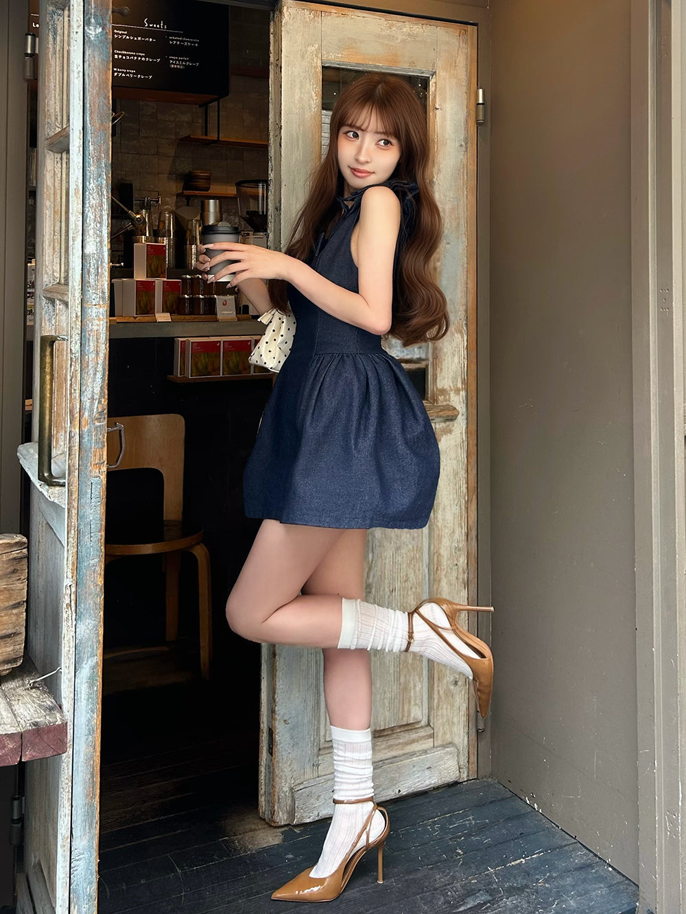 モデル：161cm（着用サイズ：FREE　着用カラー：IND）
