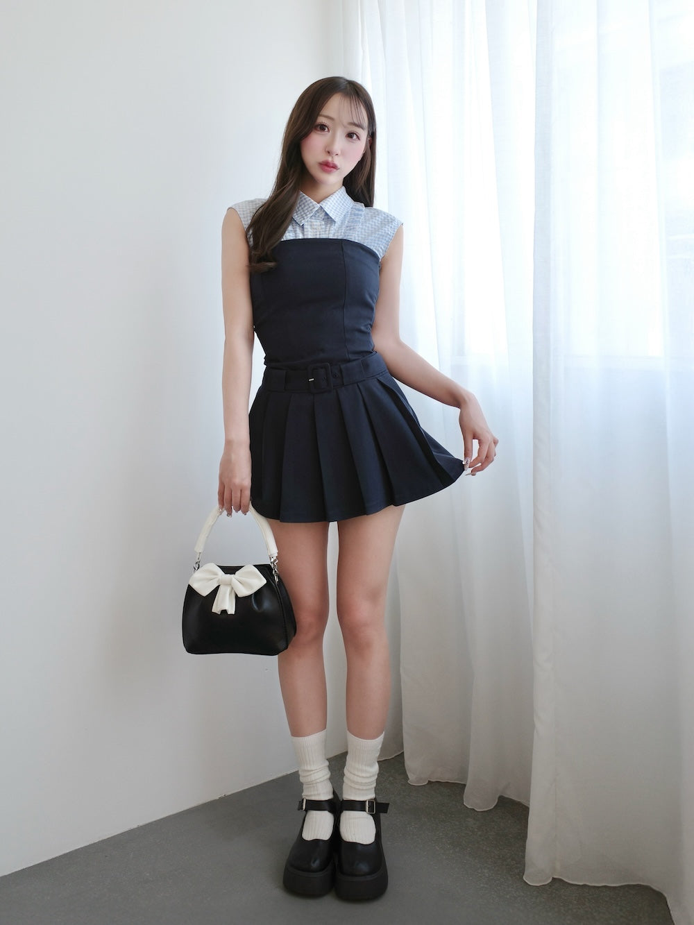 モデル：156cm（着用サイズ：FREE　着用カラー：NVY）