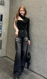モデル：164cm（着用サイズ：M　着用カラー：BLK）