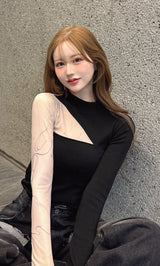 モデル：164cm（着用サイズ：FREE　着用カラー：BLK）