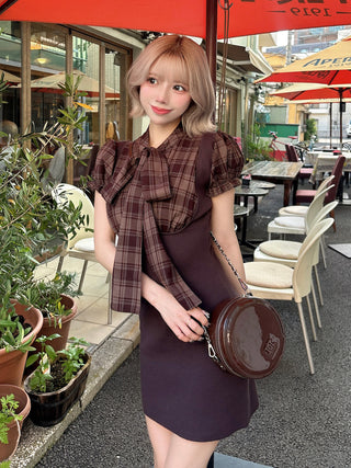 モデル：155cm（着用サイズ：FREE　着用カラー：BRN）
