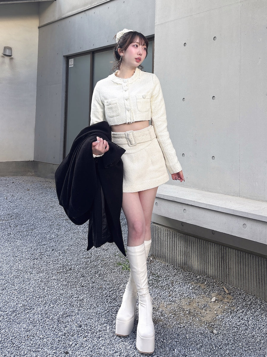 モデル：160cm（着用サイズ：FREE　着用カラー：IVO）