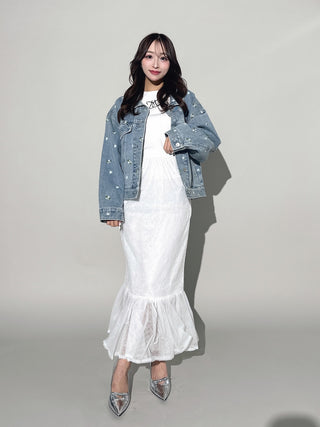 モデル：156cm（着用サイズ：FREE　着用カラー：I-BLU）