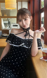 モデル：161cm（着用サイズ：FREE　着用カラー：DOT）