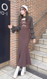 モデル：166cm（着用サイズ：FREE　着用カラー：BRN）