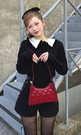 モデル：164cm（着用サイズ：FREE　着用カラー：BLK）