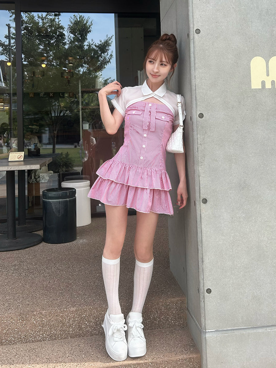 モデル：161cm（着用サイズ：FREE　着用カラー：RED）