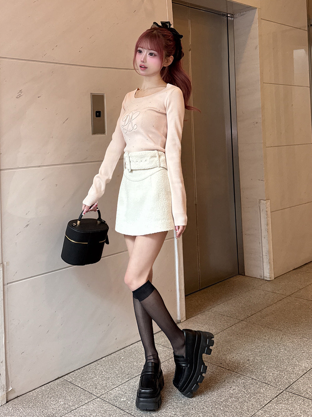 Darich♡新品エンブロイダリーシグネチャーDRビジューニットトップス【Ｆ】 エンブロイダリーシグネチャーDRビジューニットトップス – Darich
