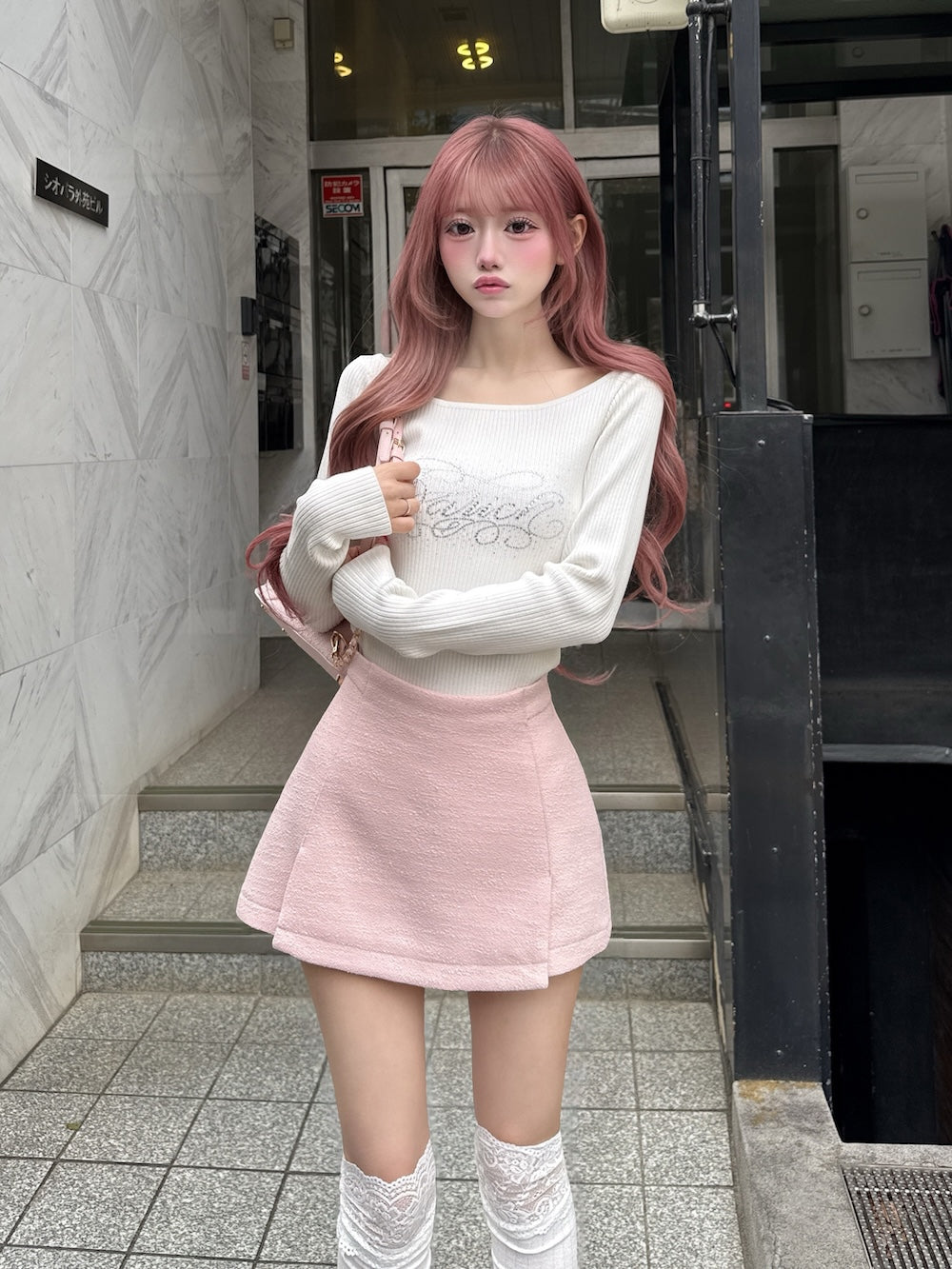 モデル：158cm（着用サイズ：S　着用カラー：PNK）