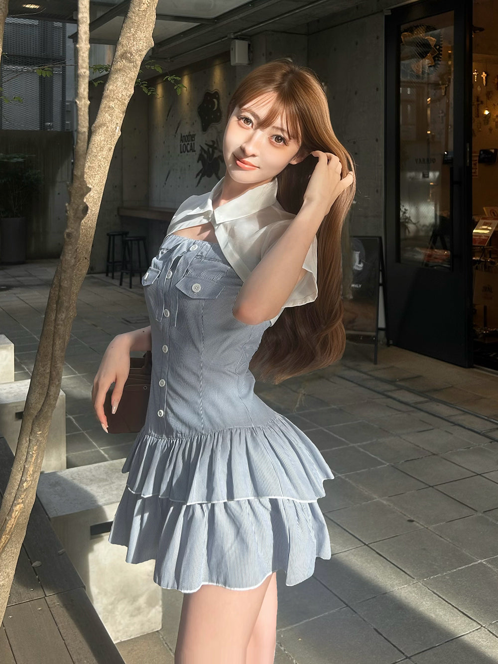 モデル：161cm（着用サイズ：FREE　着用カラー：NVY）