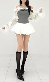 モデル：160cm（着用サイズ：FREE　着用カラー：WHT）