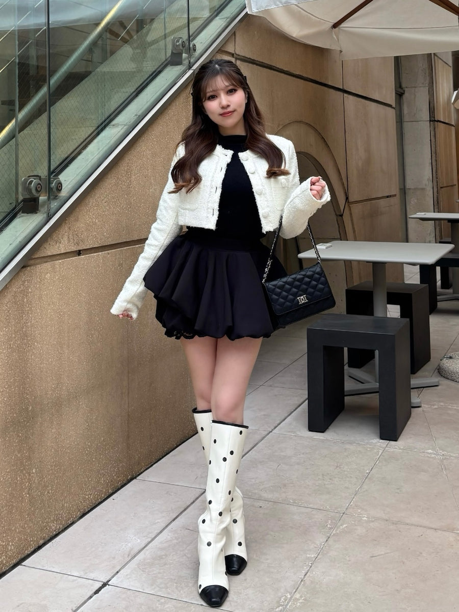 モデル：151cm（着用サイズ：FREE　着用カラー：IVO）