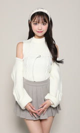 モデル：163cm（着用サイズ：FREE　着用カラー：WHT）