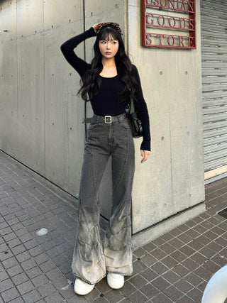 モデル：163cm（着用サイズ：M　着用カラー：BLK）