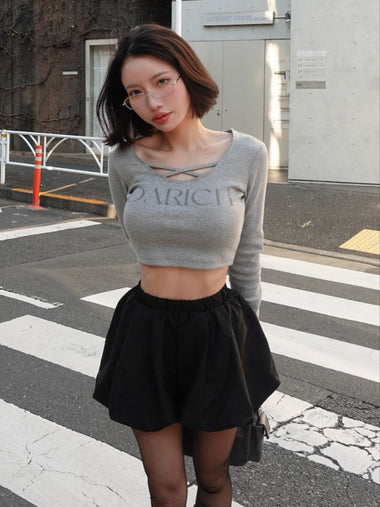 ガーターデザインプリーツミニスカート – Darich (ダーリッチ)