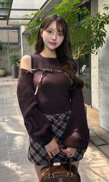 モデル：163cm（着用サイズ：FREE　着用カラー：BRN）
