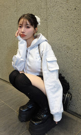 モデル：155cm（着用サイズ：FREE　着用カラー：GRY）