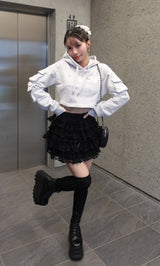 モデル：155cm（着用サイズ：FREE　着用カラー：GRY）