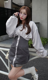 モデル：156cm（着用サイズ：FREE　着用カラー：C-GRY）