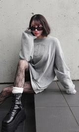モデル：155cm（着用サイズ：FREE　着用カラー：GRY）